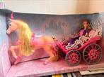 Barbie prinses paard met koets, Ophalen of Verzenden, Gebruikt, Barbie