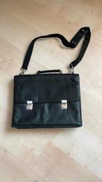 Zwart leren kantoor/laptop tas, Sieraden, Tassen en Uiterlijk, Tassen | Schoudertassen, Ophalen of Verzenden, Zo goed als nieuw