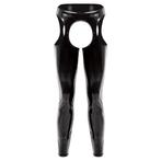 Zwarte wetlook chaps broek / gay open leren strakke heren, Kleding | Heren, Verzenden, Nieuw, Zwart