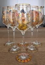 bijzondere grote wijnglazen, Gustav Klimt, Goebel handmade., Antiek en Kunst, Antiek | Glas en Kristal, Ophalen of Verzenden