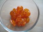 Lot van 13 Grote Lucite Plastic Amber/ Barnsteen Kralen, Ophalen of Verzenden, Nieuw, Kraal