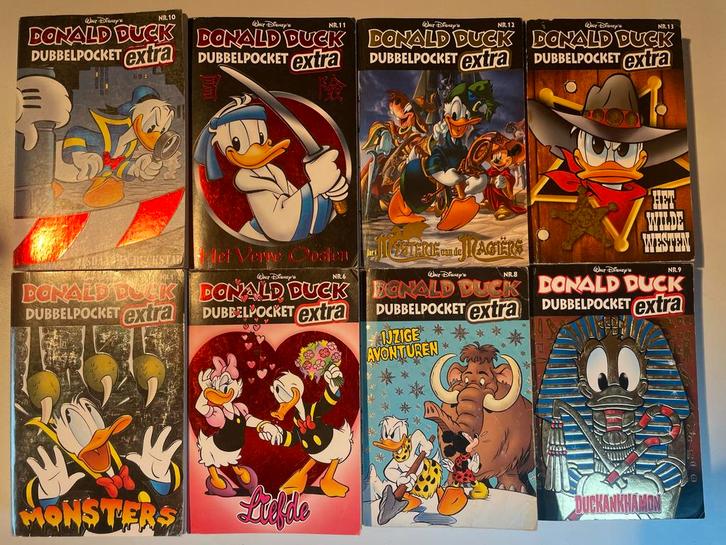 Donald Duck Dubbelpocket Extra - 8 stuks, Boeken, Stripboeken, Gelezen, Meerdere stripboeken, Ophalen of Verzenden