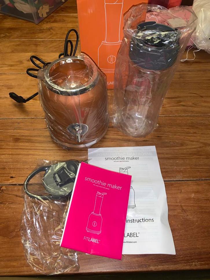 Fitlabel Smoothie Maker - Nieuw in doos!, Witgoed en Apparatuur, Blenders, Nieuw, Blender, Ophalen of Verzenden