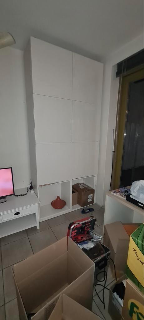 Besta Kast Hoogglans Wit, Huis en Inrichting, Kasten | Televisiemeubels, Zo goed als nieuw, 200 cm of meer, 150 tot 200 cm, 25 tot 50 cm