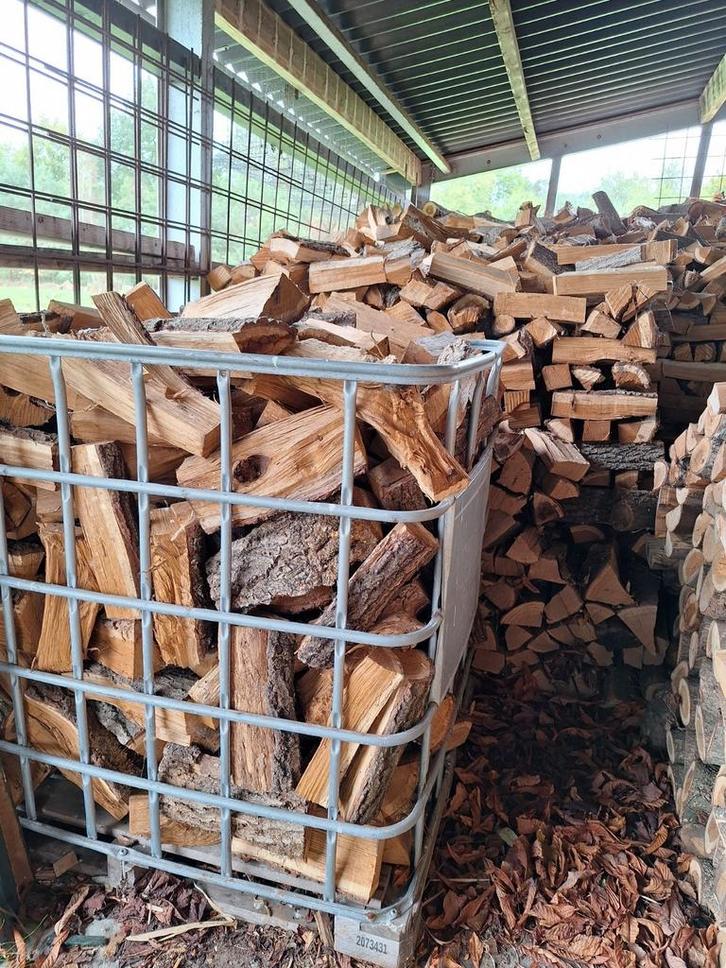 Mooi droog / gedroogd haardhout / kachelhout, puur Eiken., Tuin en Terras, Haardhout, Blokken, Eikenhout, 6 m³ of meer, Ophalen