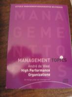 High Performance organizations CD André de Waal, Ophalen of Verzenden, Zo goed als nieuw, Management