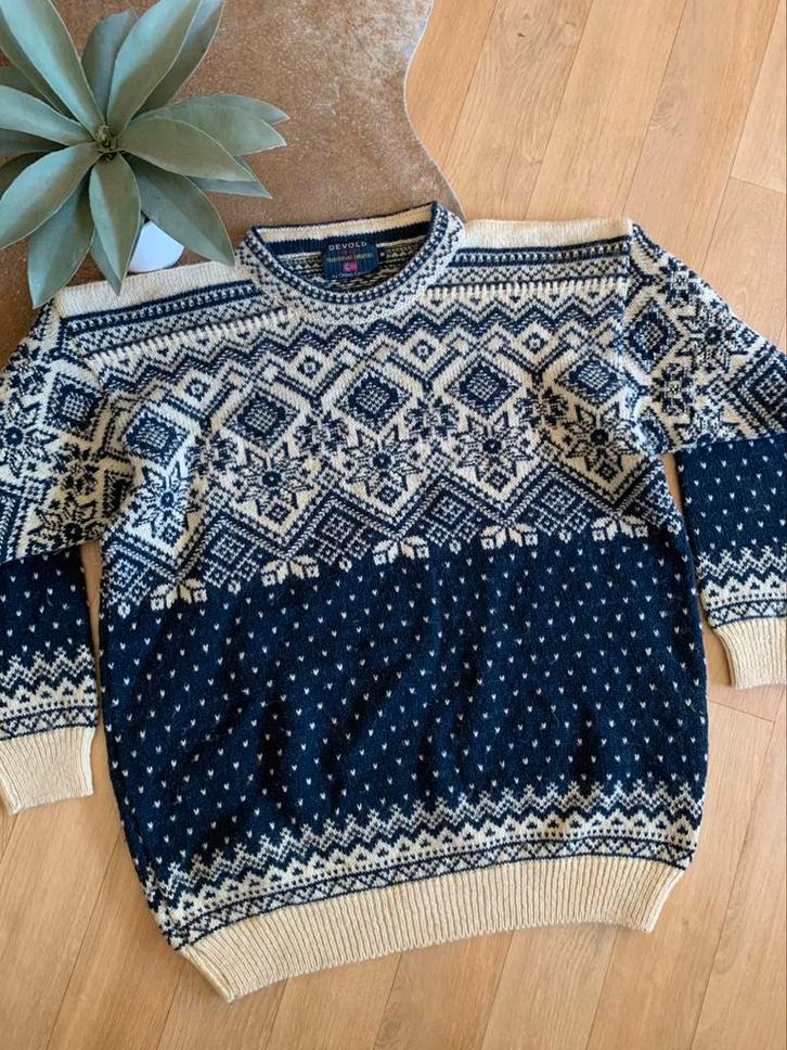 Devold Norway wollen trui M L wool sweater, Kleding | Heren, Truien en Vesten, Nieuw, Maat 48/50 (M), Blauw, Ophalen of Verzenden
