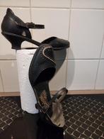 Schoenen met hak hoog 4cm Rieker mt37 zwart leder 1xGedragen, Zwart, Nieuw, Ophalen of Verzenden, Schoenen met hoge hakken