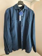Jacob Cohen donkerblauw overhemd in linnen/katoen - size 42, Blauw, Nieuw, Ophalen of Verzenden, Jacob Cohen