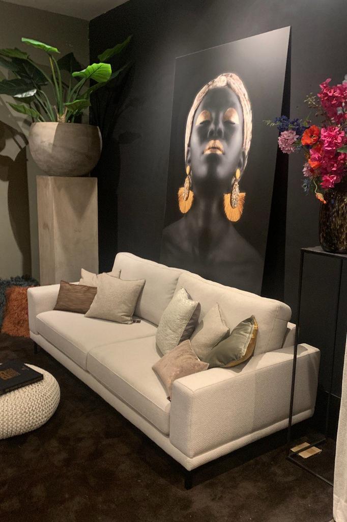 Strakke design bank, Huis en Inrichting, Banken | Sofa's en Chaises Longues, Zo goed als nieuw, Driepersoons, 200 tot 250 cm, 75 tot 100 cm