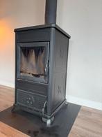 Zwarte houtkachel op cv, Ophalen, Gebruikt, Houtkachel, Vrijstaand