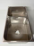 Nieuwe Dubbele Rechthoekige wasbak RVS 600 x 320 mm, Ophalen of Verzenden, Nieuw, Overige typen