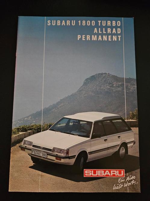 Brochure Subaru 1800 Turbo Allrad modellen incl XT, Boeken, Auto's | Boeken, Zo goed als nieuw, Overige merken, Ophalen of Verzenden