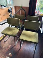 4 buisframe stoelen retro, Gebruikt, Ophalen of Verzenden