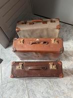 DRIE VINTAGE KOFFERS SLUITEN ALLEMAAL 30€ alle 3, Sieraden, Tassen en Uiterlijk, Koffers, Ophalen of Verzenden, Gebruikt, Overige materialen