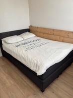 Boxspring 140cm antraciet, Huis en Inrichting, Slaapkamer | Bedden, Ophalen, Gebruikt, Tweepersoons, 140 cm