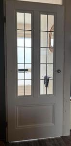 2 x Glas in lood binnendeur opdek linksd 201,5 x 83, Ophalen, 80 tot 100 cm, Binnendeur, 200 tot 215 cm