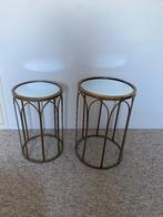 Bijzet tafeltjes, Huis en Inrichting, Gebruikt, Metaal of Aluminium, Rond, 55 tot 75 cm