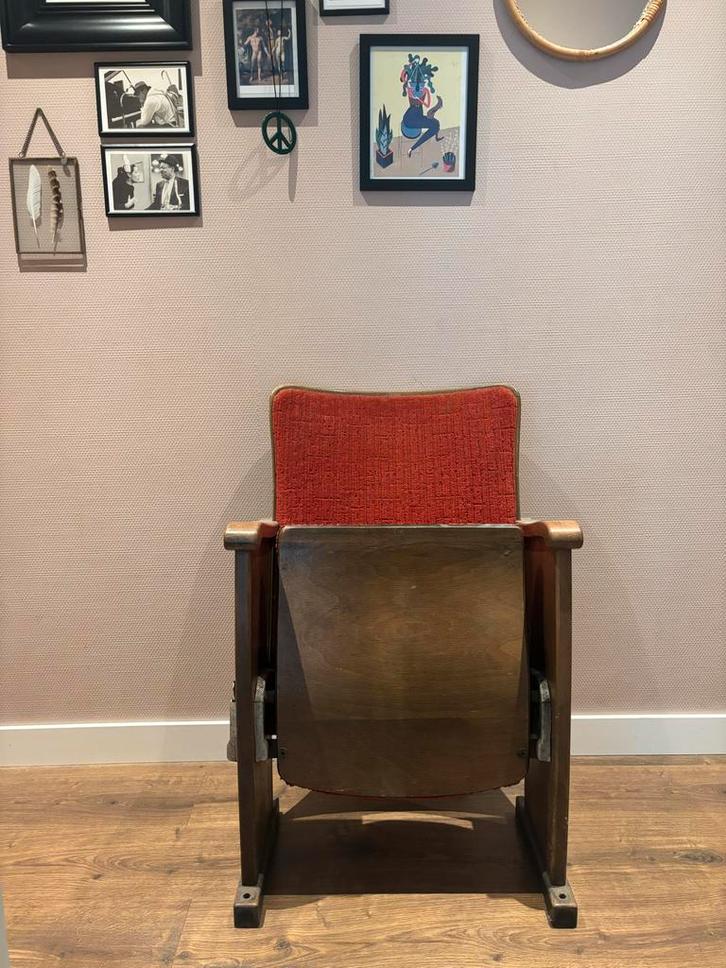Ouderwetse bioscoopstoel - Rood, Huis en Inrichting, Stoelen, Gebruikt, Eén, Stof, Rood, Ophalen