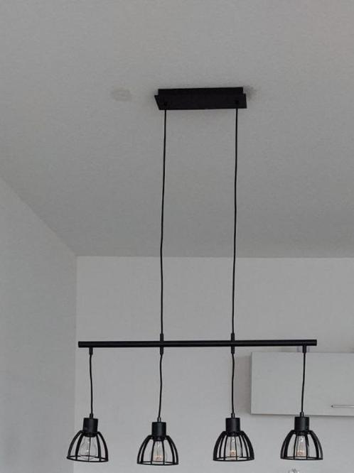 Set van 3 zwarte industriële lampen  – ideaal voor woon- of, Huis en Inrichting, Lampen | Hanglampen, Zo goed als nieuw, 50 tot 75 cm
