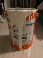 Alabastine 2in1 Muurverf Vlekken Wit 1-1,5L over, Doe-het-zelf en Verbouw, Gebruikt, Wit, Ophalen of Verzenden, Verf