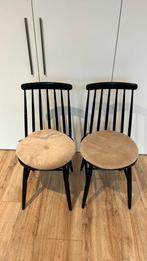Houtenstoelen, Huis en Inrichting, Stoelen, Ophalen, Gebruikt, Twee, Zwart