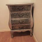 Vintage Zilverkleurig buikkast met 4 lades B50 H73 D30, Overige materialen, Vintage, Zo goed als nieuw, Met lade(s)
