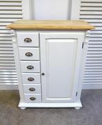 Prachtige witte landelijke lade meidenkast, Ophalen, 5 laden of meer, 100 tot 150 cm, Onbekend