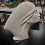 Vrouwenhoofd sculptuur in parelmoer kleur, Ophalen of Verzenden