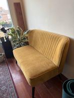 Gele Velours Bank - 120cm breed, Ophalen, Gebruikt, 150 tot 200 cm, Tweepersoons
