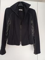 Kort jasje met leer Clasen, Kleding | Dames, Maat 38/40 (M), Zwart, Clasen, Ophalen of Verzenden