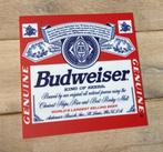 Budweiser reclamebord, Ophalen of Verzenden, Zo goed als nieuw, Reclamebord, Plaat of Schild, Overige merken