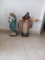 Heilig Hart beeld en Maria met kind. Beiden zijn 40 cm. Heil, Antiek en Kunst, Ophalen