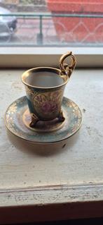 Vintage Kop en Schotel met Bloemmotief, Antiek en Kunst, Ophalen