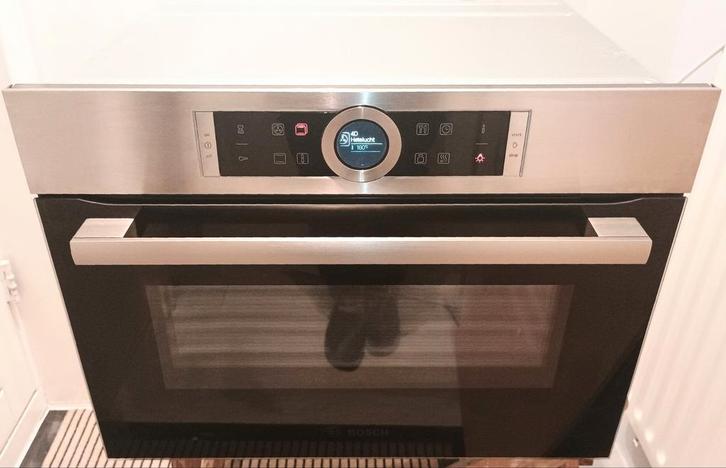 Bosch inbouw heteluchtoven Serie 8 H45xB60 cm RVS CBG635BS3, Witgoed en Apparatuur, Ovens, Gebruikt, Inbouw, Oven met grill, Minder dan 45 cm