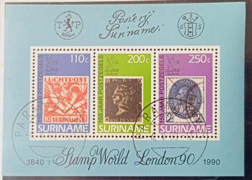 Suriname World Stamp London 1990 beschikbaar voor biedingen