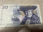 20 kronor bank biljet zweden, Ophalen of Verzenden, Overige landen, Los biljet