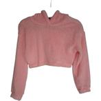 Roze Fluffy Crop Trui met Capuchon - Maat 128/134, Meisje, Noekies.com, Trui of Vest, Zo goed als nieuw