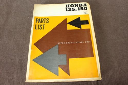 Honda 125cc 150cc CB92 CB95 CA95 1960 motorcycle  parts list, Motoren, Handleidingen en Instructieboekjes, Honda, Ophalen of Verzenden
