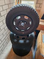 Hankook Winterbanden 185/55R14 met zwart metalenvelgen - Set, Ophalen, 14 inch, Gebruikt, Banden en Velgen