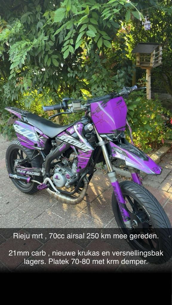 Rieju mrt 70cc, Fietsen en Brommers, Brommers | Derbi, Gebruikt, Maximaal 45 km/u, Ophalen