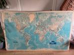 Vintage KLM Wereldkaart - Gedetailleerd 1: 23000 000, Boeken, Atlassen en Landkaarten, Ophalen, 1800 tot 2000, Wereld, Landkaart