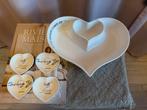 Nieuw Riviera Maison Set van 5 Hart Plate’s/Schaal/ en meer, Huis en Inrichting, Keuken | Servies, Nieuw, Ophalen of Verzenden