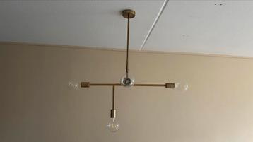 Gouden/ messing hanglamp/ plafondlamp beschikbaar voor biedingen