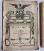 2x antiek notenboek Handel Contralto Randegger novello 1910, Ophalen of Verzenden, Gebruikt, Artiest of Componist, Klassiek