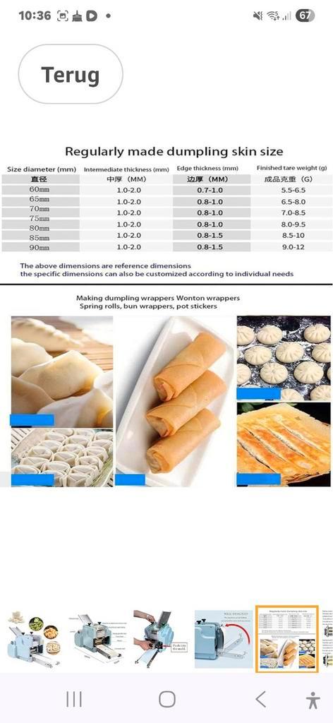 Dumpling Machine - Professioneel Gebruik - Zo Goed Als Nieuw, Witgoed en Apparatuur, Overige Witgoed en Apparatuur, Gebruikt, Ophalen of Verzenden