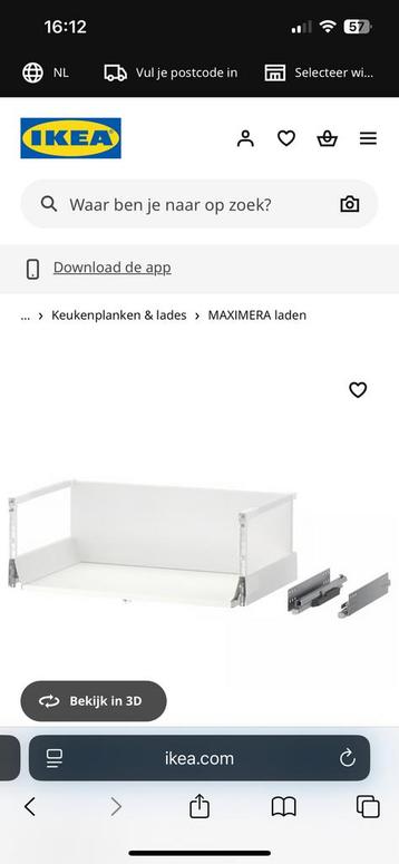 Maximera 60x37cm keukenlade ikea - afbeelding 3