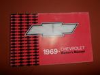 Chevrolet 1969  instruktieboekje, Ophalen of Verzenden