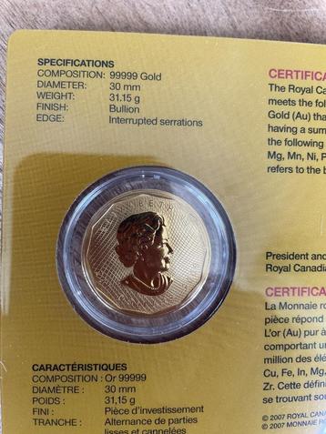 1 oz Goud 99999 Canada 2009 beschikbaar voor biedingen