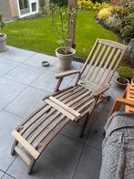 Teak Houten Deckchair / Ligstoel, Tuin en Terras, Ophalen, Gebruikt, Teakhout, Verstelbaar